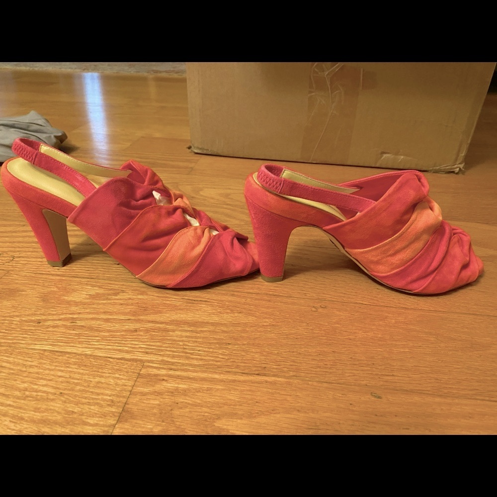 Sarah Flint Eu 36.5 US 6 Pink And Orange Summer heels. Brand new Handmade Italy